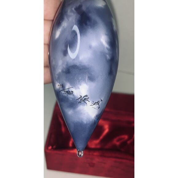 FIGI 5" Mary & Baby Jesus Dove Detail Reverse Painted Christmas Ornament Box EUC - Picture 5 of 12